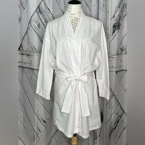 Pour Les Femmes Cotton Pinstripe Mini Robe S